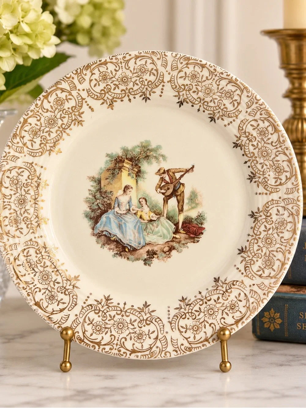 Vintage Plate D’or LIMOGES AMERICAN Serenade 22K Gold | Grandmillennial Cottage